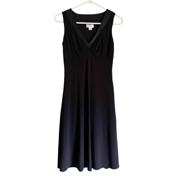 Vintage Ann Taylor Loft Y2K Babydoll Dress 90s Grunge Romantic Black Preppy - Picture 1 of 6